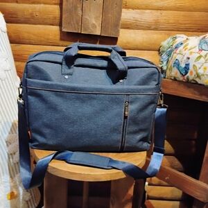 NWOT Burnur Durable Laptop Bag 15.6" Shockproof Airbag Waterproof Denim